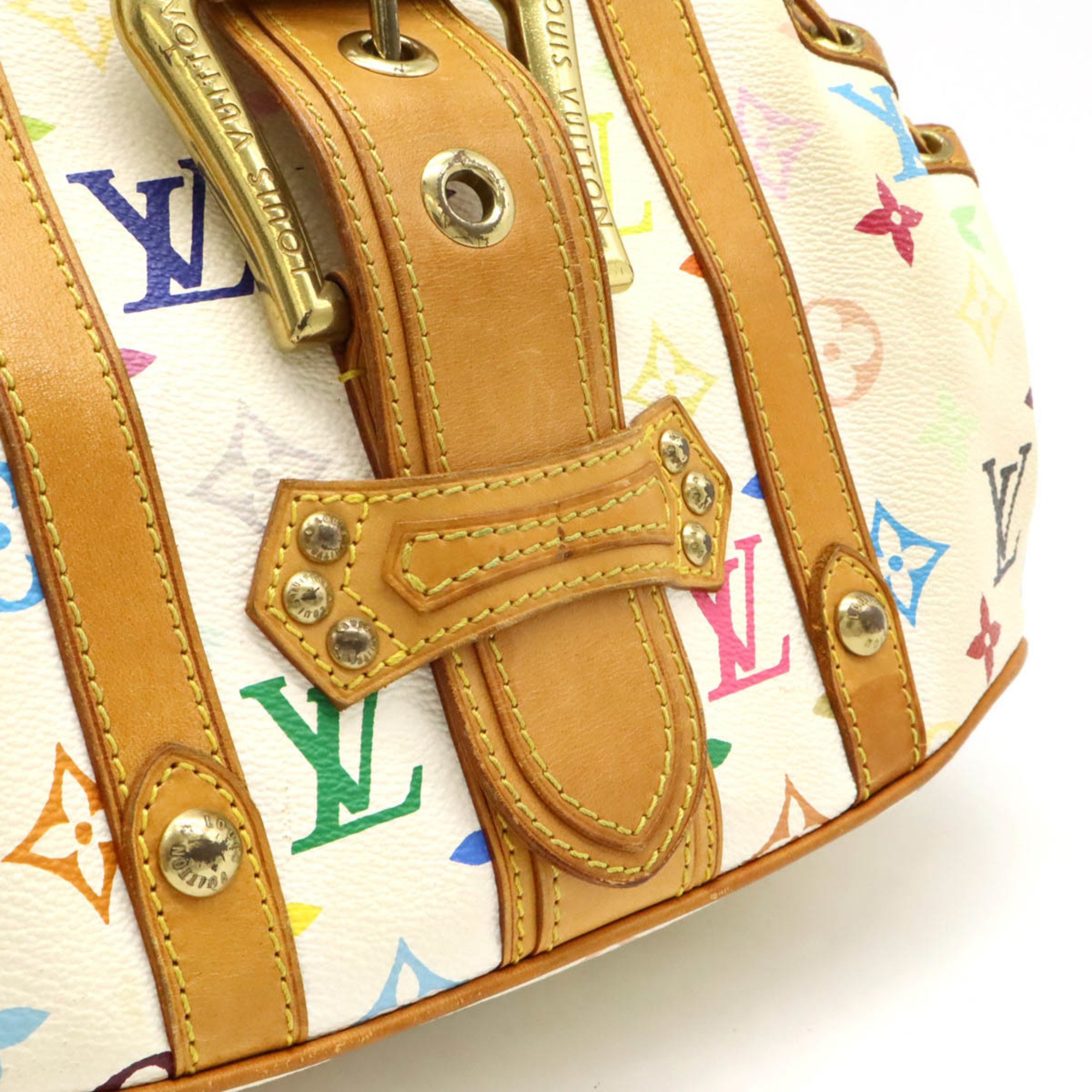 LOUIS VUITTON Louis Vuitton Monogram Multicolor Teda PM Handbag Blanc White M92348