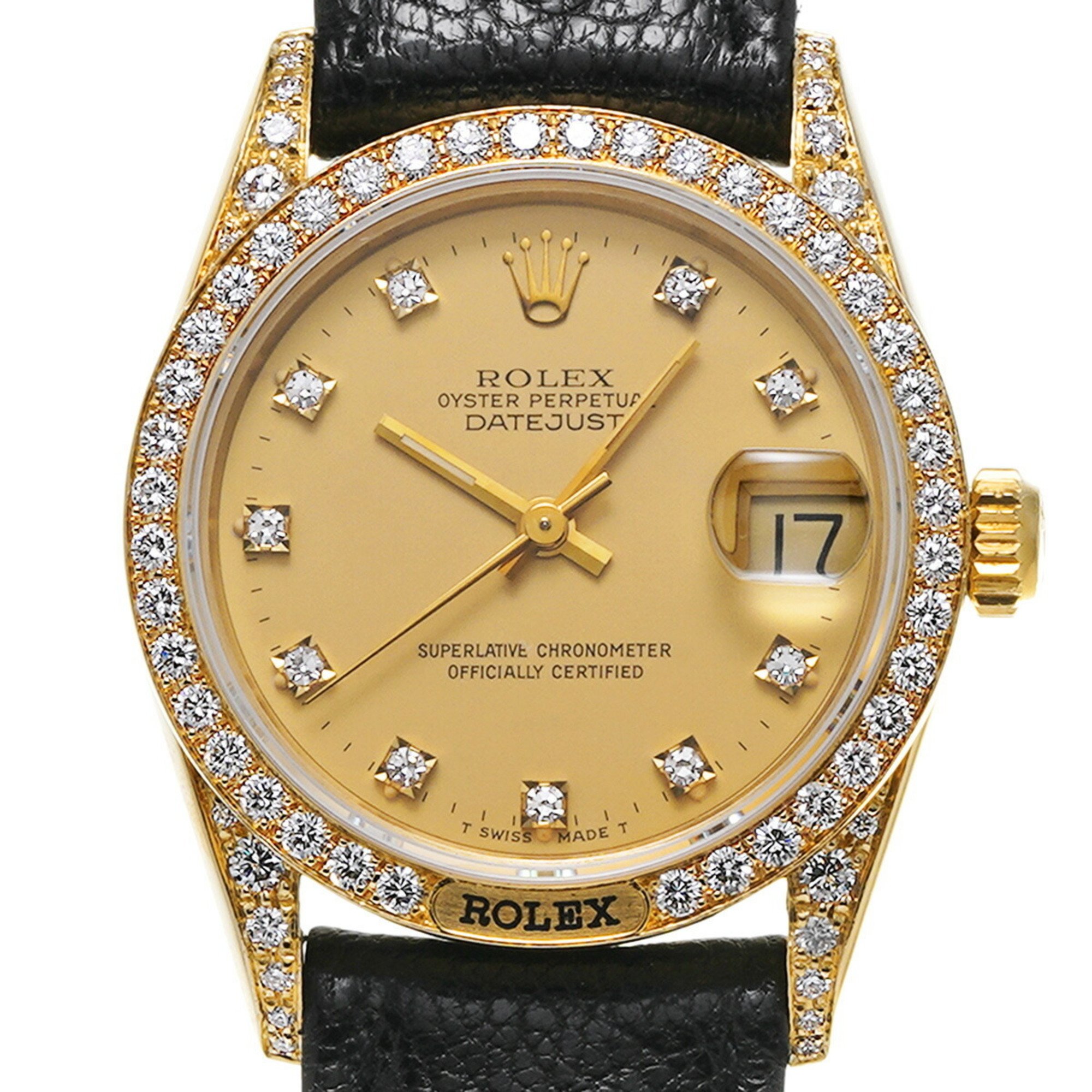 ROLEX Rolex Datejust Bezel and Lug Diamonds 68158G Unisex Wristwatch Automatic