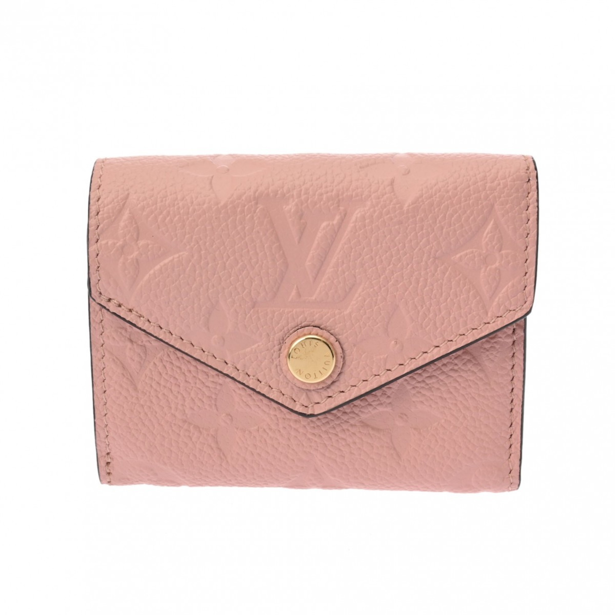 LOUIS VUITTON Louis Vuitton Monogram Empreinte Portefeuille Zoe Rose Poodle M62936 Women's Leather Tri-fold Wallet