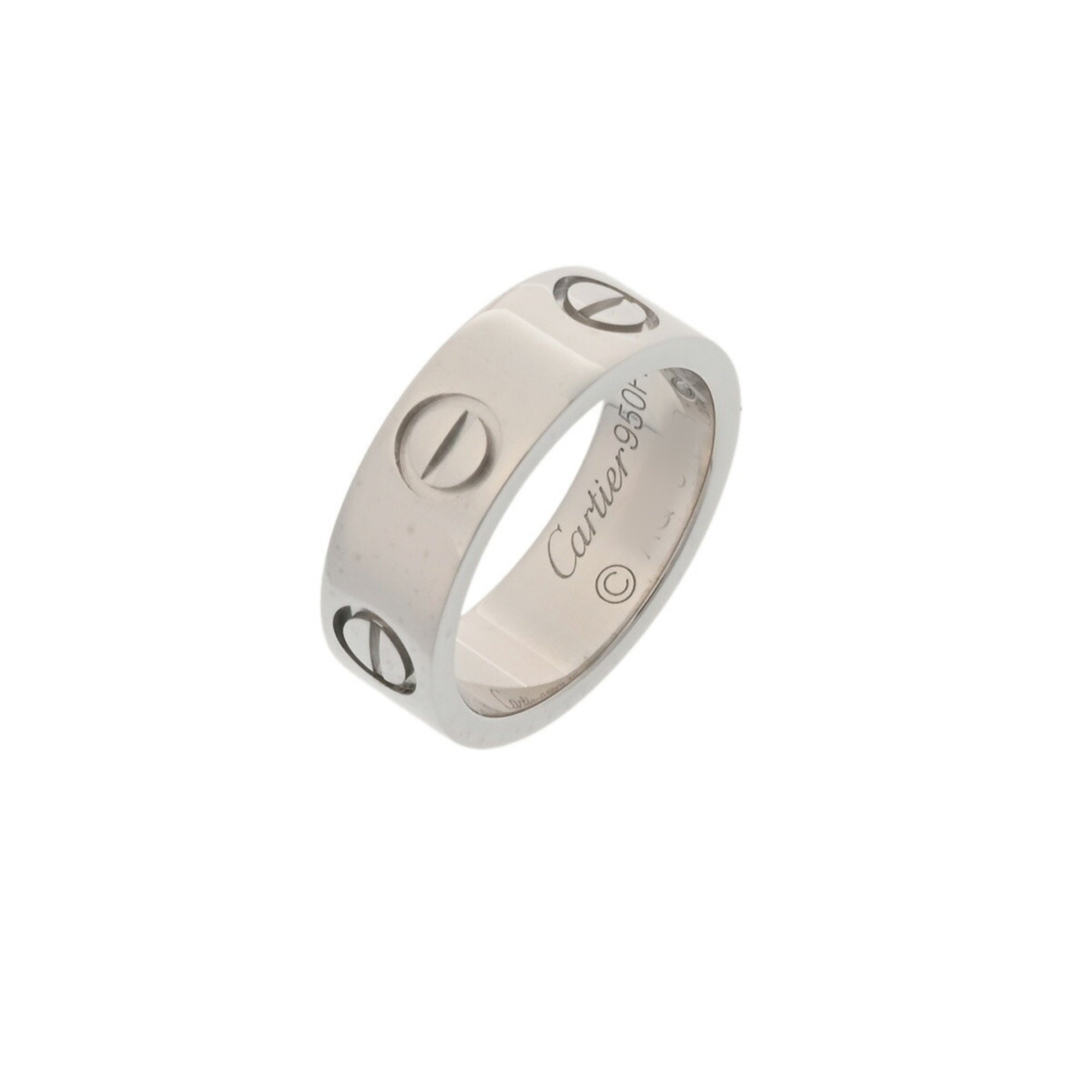 CARTIER Cartier Love Ring #45 Size 5 Women's Pt950 Platinum