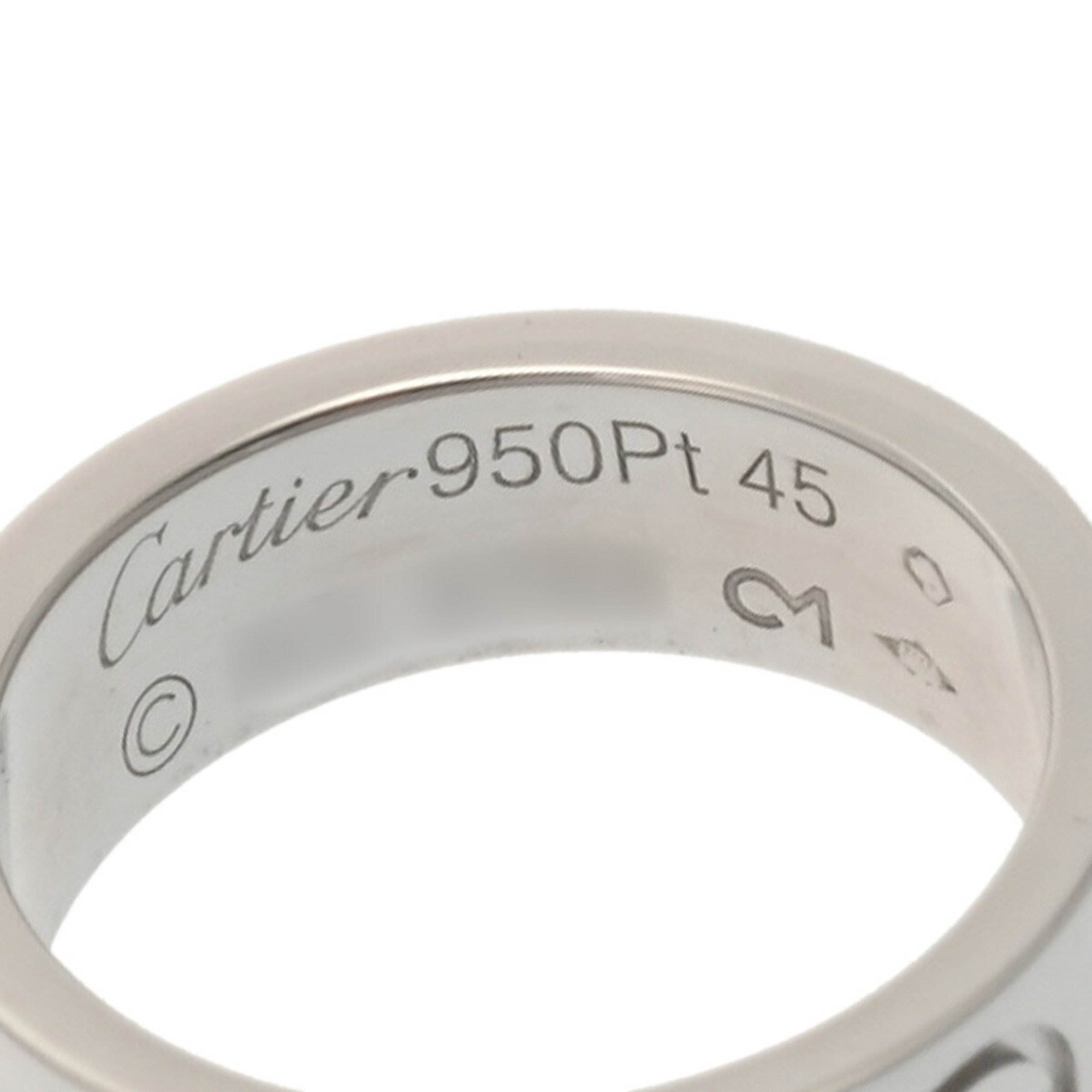 CARTIER Cartier Love Ring #45 Size 5 Women's Pt950 Platinum