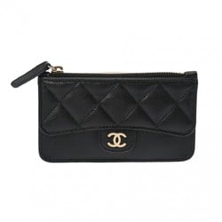 CHANEL Chanel Matelasse Classic Black AP2570 Women's Caviar Skin Card Case