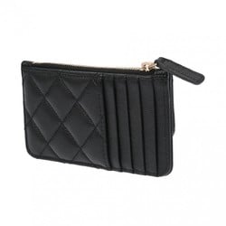 CHANEL Chanel Matelasse Classic Black AP2570 Women's Caviar Skin Card Case