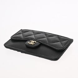 CHANEL Chanel Matelasse Classic Black AP2570 Women's Caviar Skin Card Case