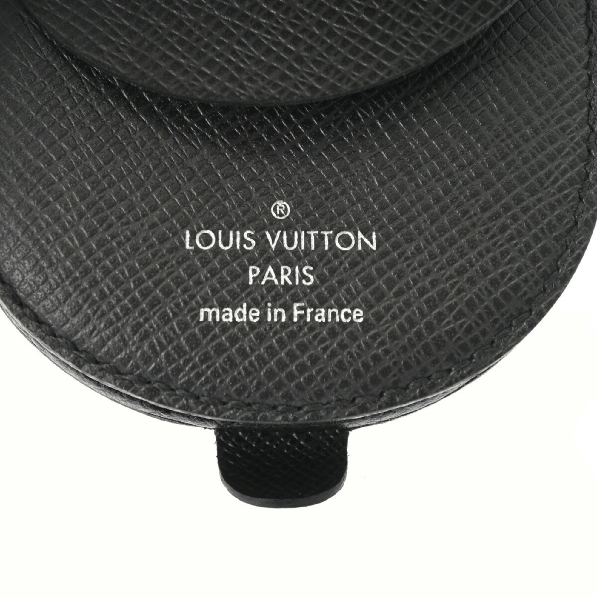 LOUIS VUITTON Taiga Porto Monnaie Cubetto Black M64593 Men's Leather Coin Case