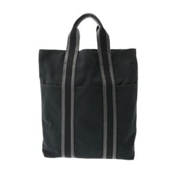 HERMES Hermes Foult Cabas Black Unisex Canvas Tote Bag