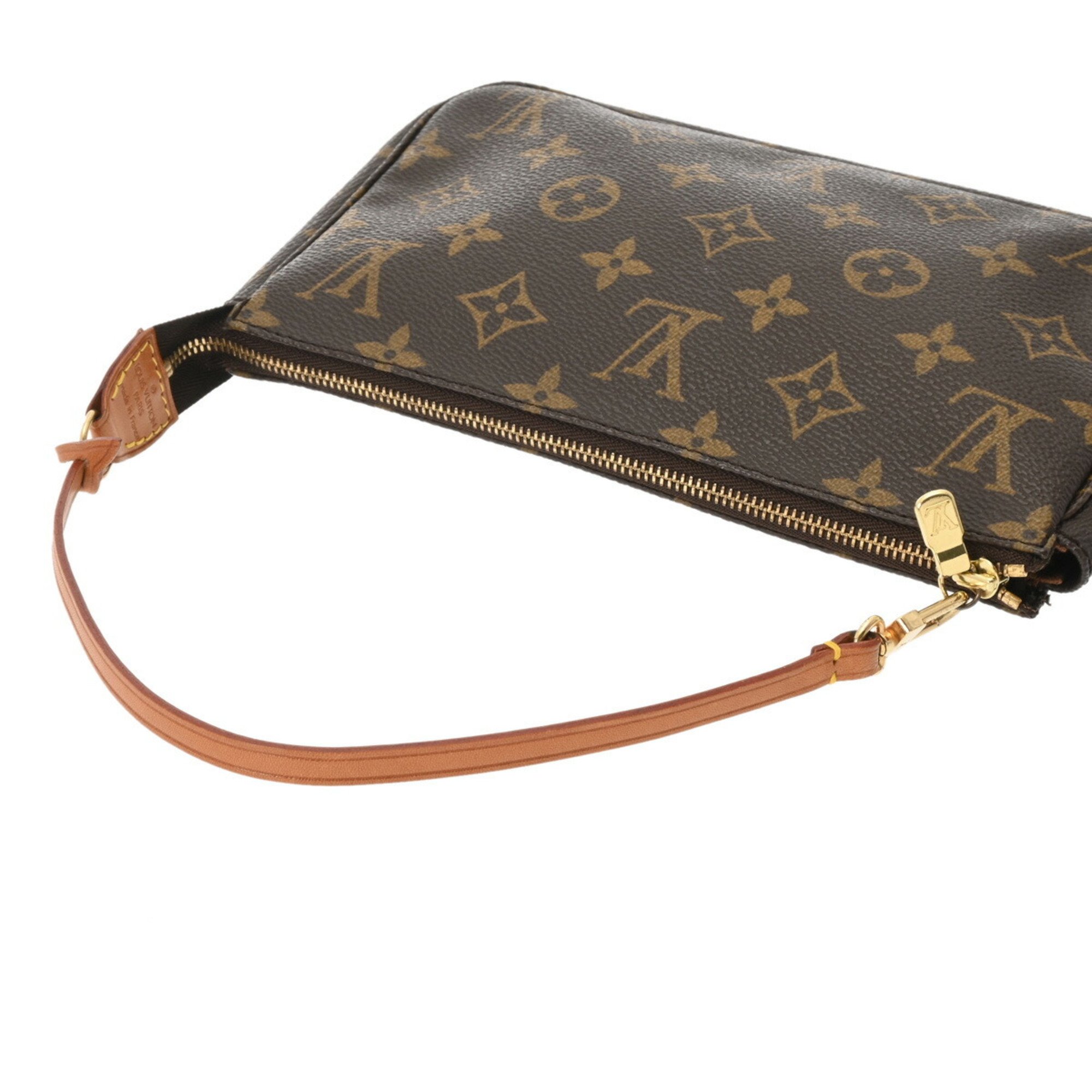 LOUIS VUITTON Louis Vuitton Monogram Pochette Accessoires Brown M51980 Women's Canvas Pouch