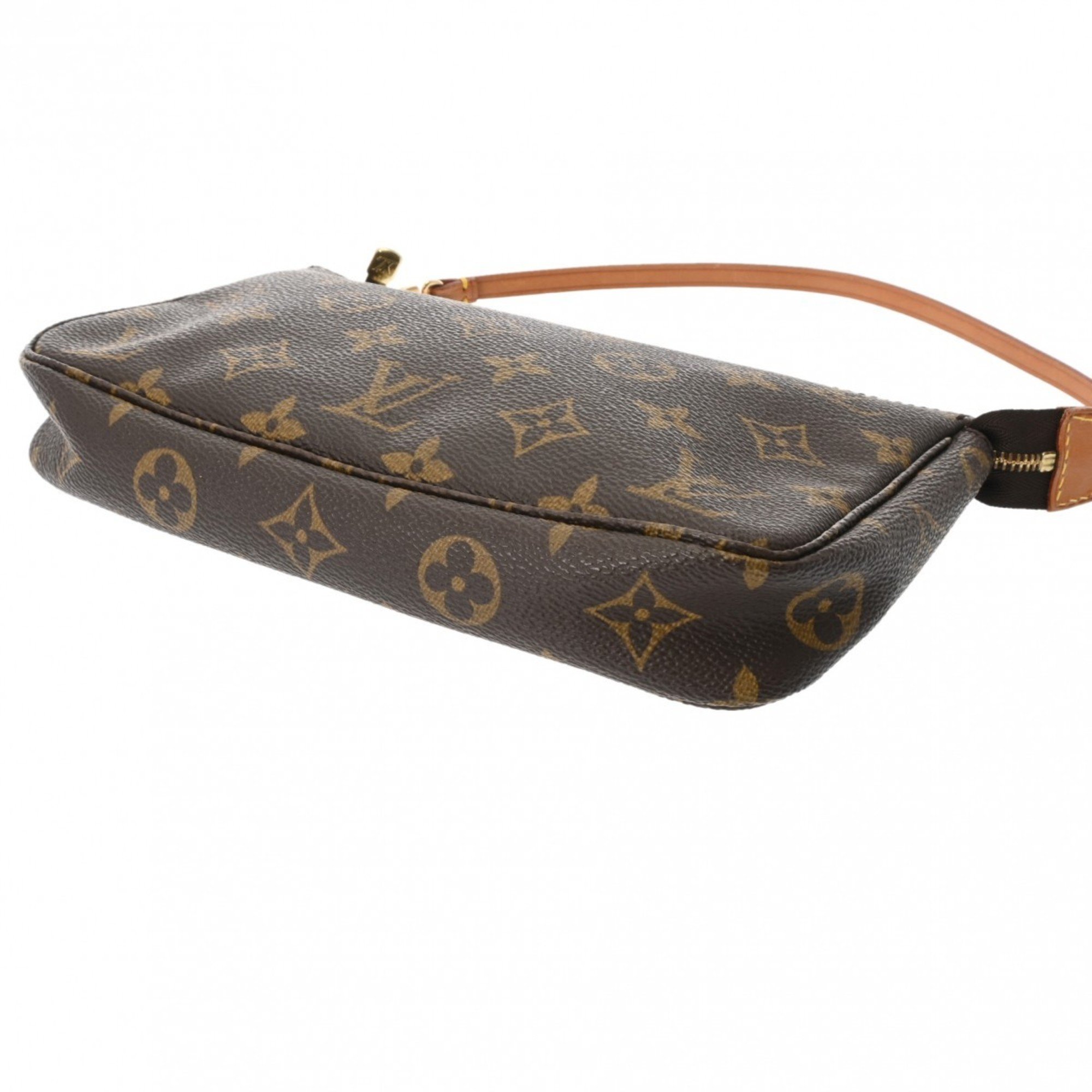 LOUIS VUITTON Louis Vuitton Monogram Pochette Accessoires Brown M51980 Women's Canvas Pouch