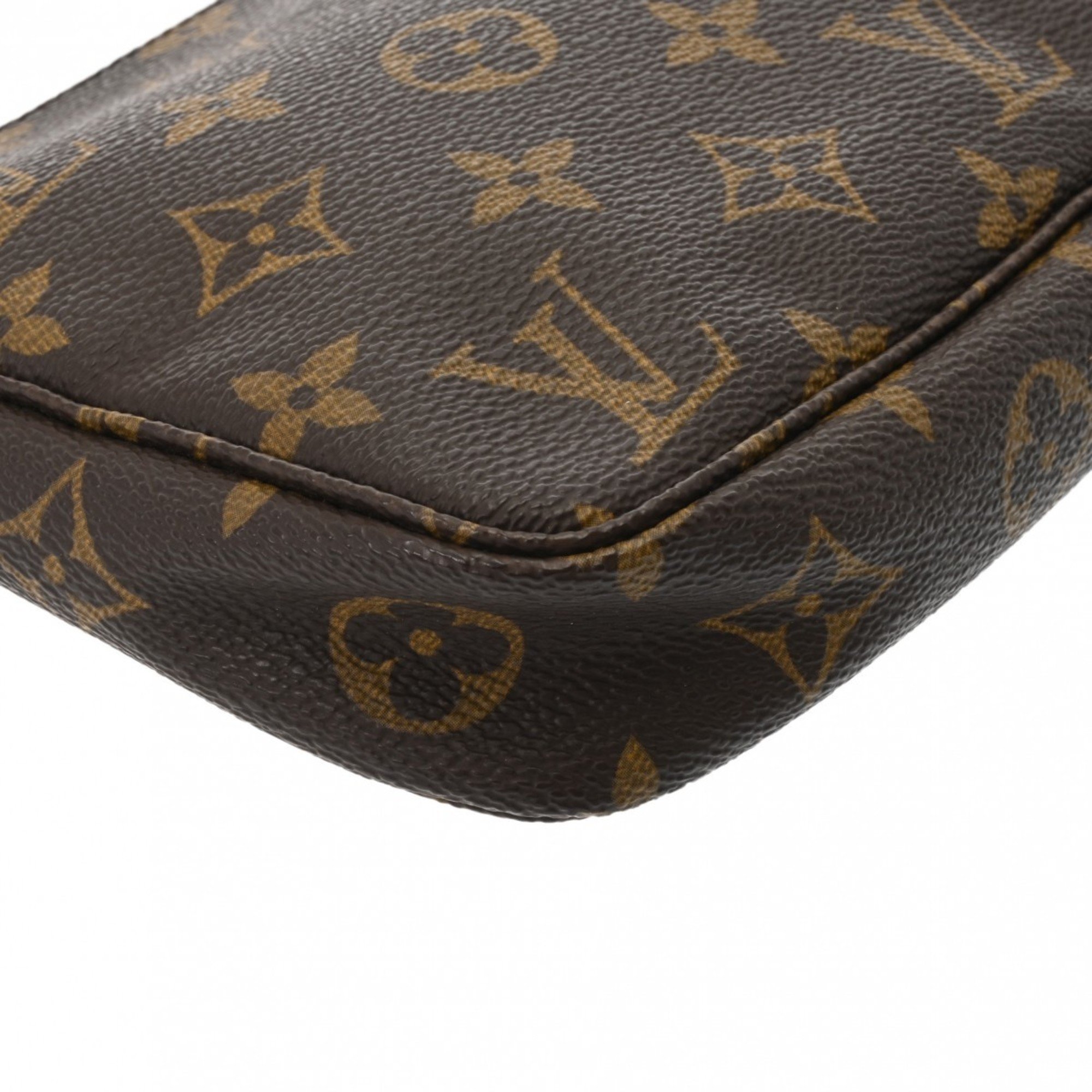 LOUIS VUITTON Louis Vuitton Monogram Pochette Accessoires Brown M51980 Women's Canvas Pouch