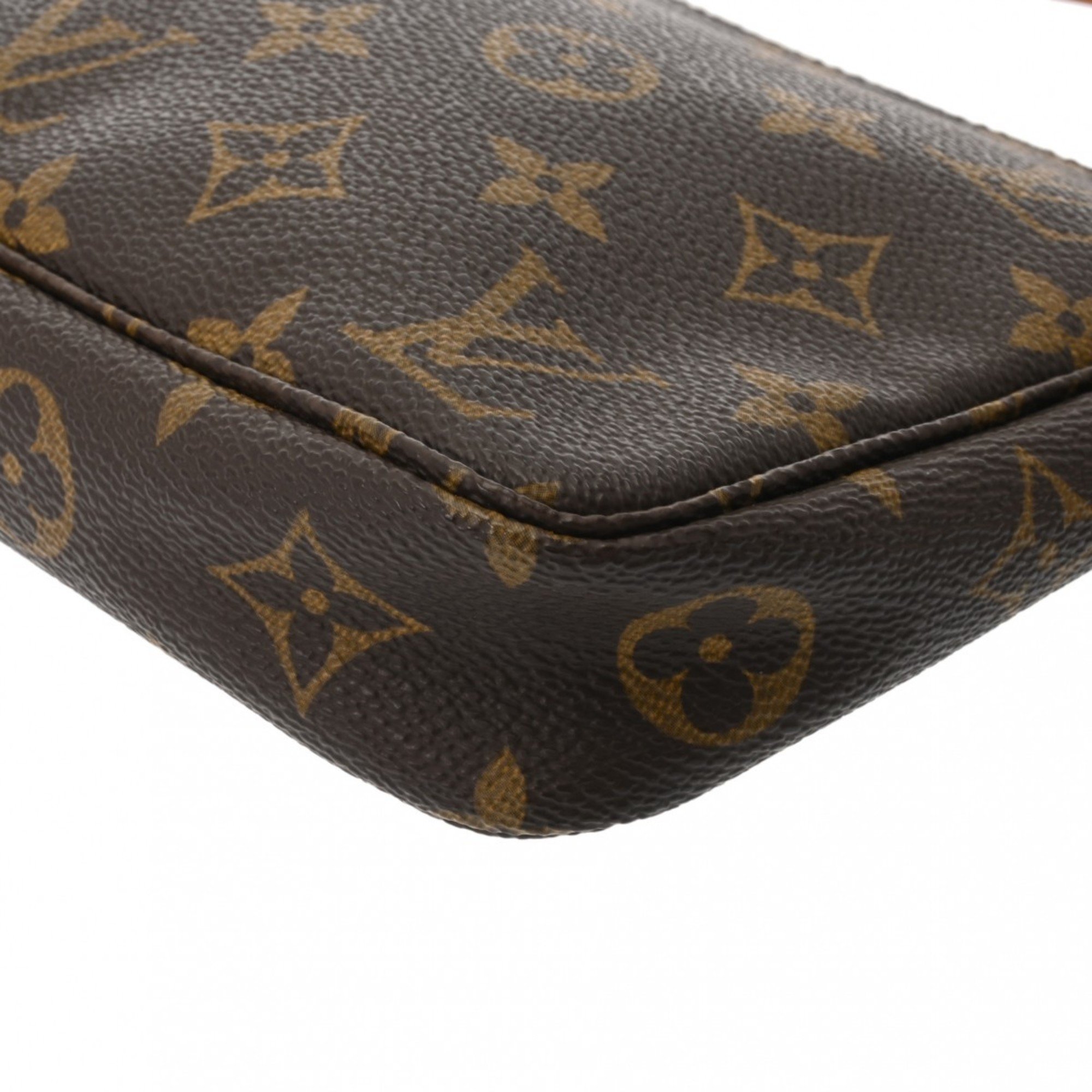 LOUIS VUITTON Louis Vuitton Monogram Pochette Accessoires Brown M51980 Women's Canvas Pouch