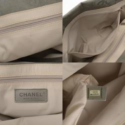 CHANEL New Travel Line Tote PM Silver A20457 Women's Nylon Handbag