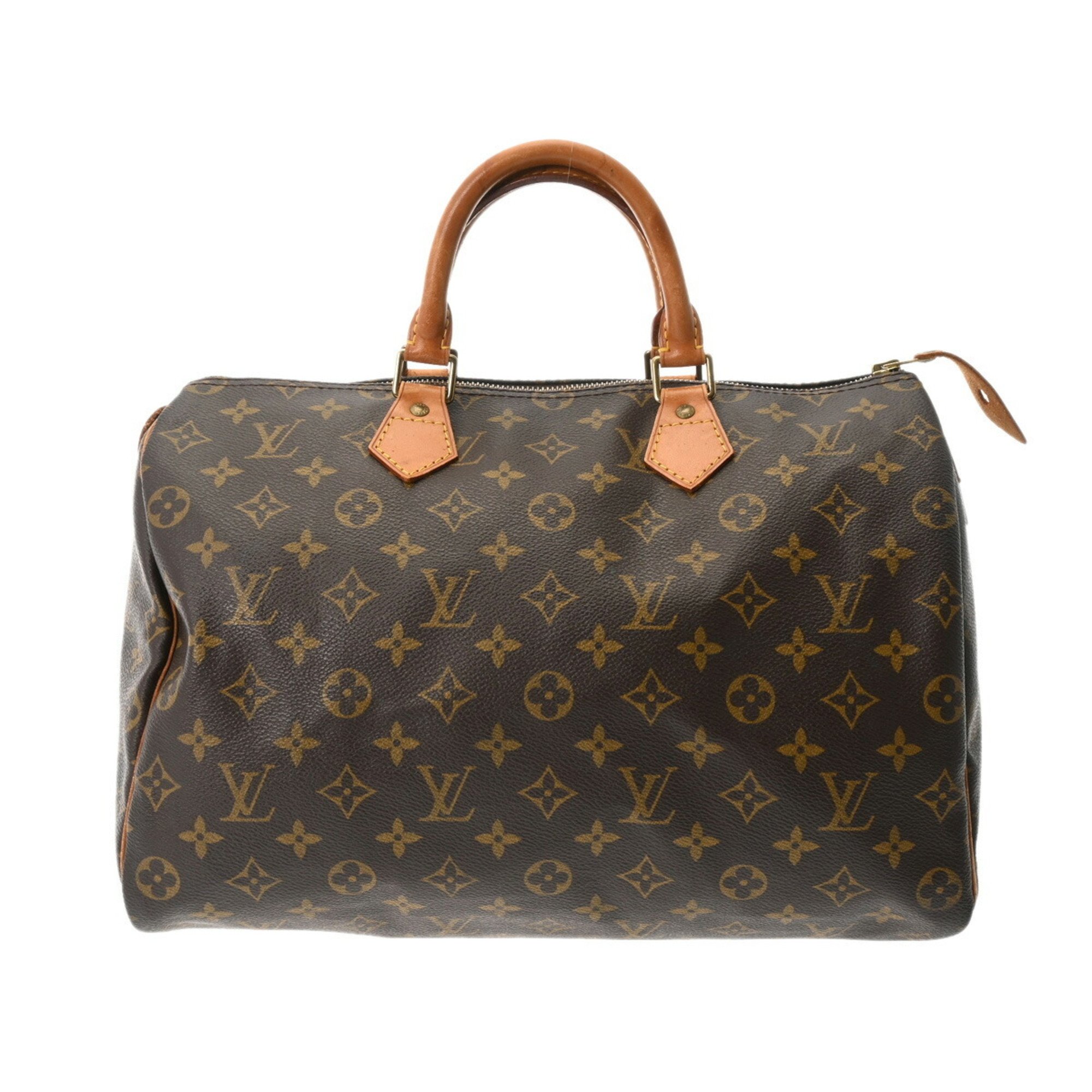 LOUIS VUITTON Louis Vuitton Monogram Speedy 35 Brown M41524 France Women's Canvas Handbag