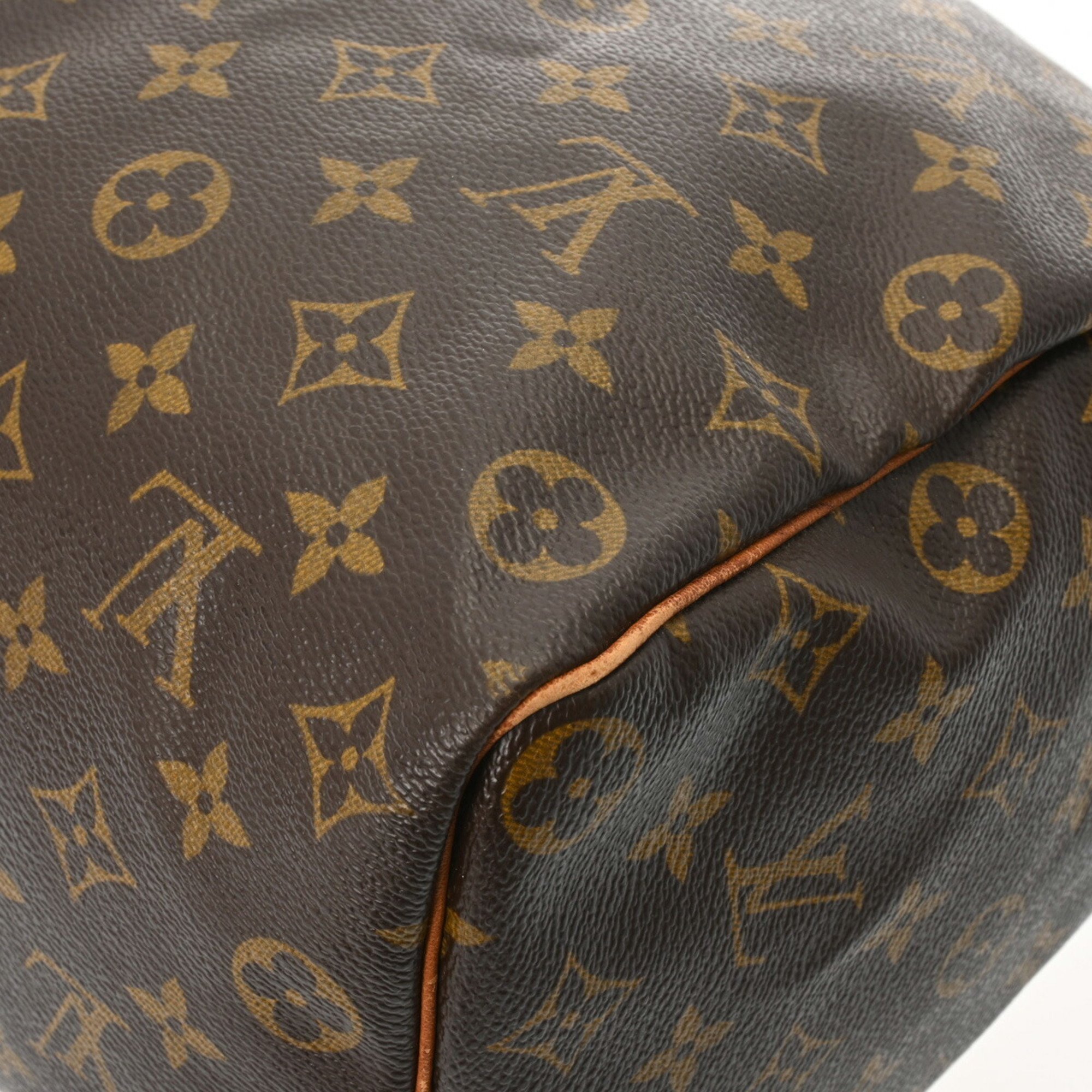 LOUIS VUITTON Louis Vuitton Monogram Speedy 35 Brown M41524 France Women's Canvas Handbag