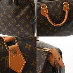 LOUIS VUITTON Louis Vuitton Monogram Speedy 35 Brown M41524 France Women's Canvas Handbag