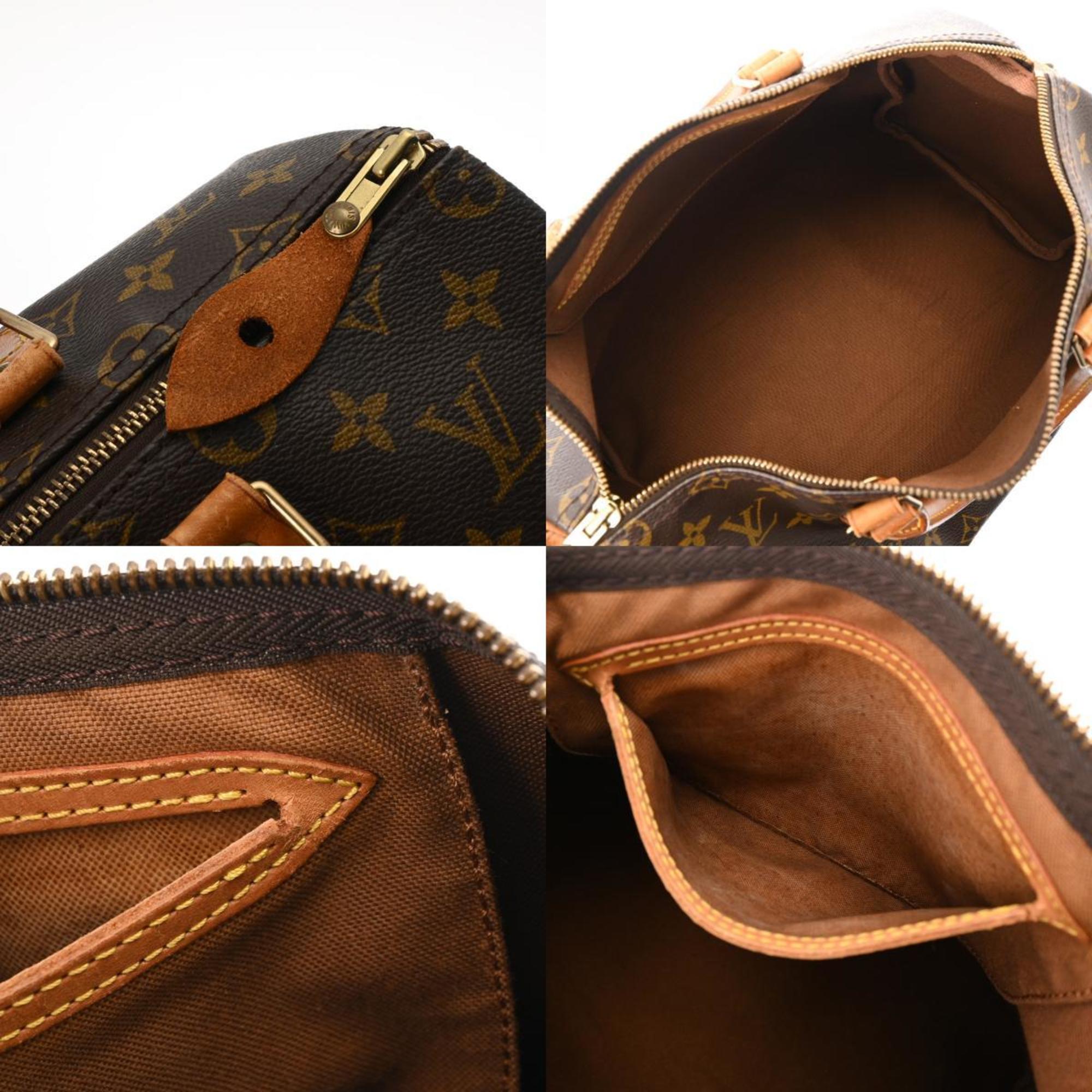 LOUIS VUITTON Louis Vuitton Monogram Speedy 35 Brown M41524 France Women's Canvas Handbag