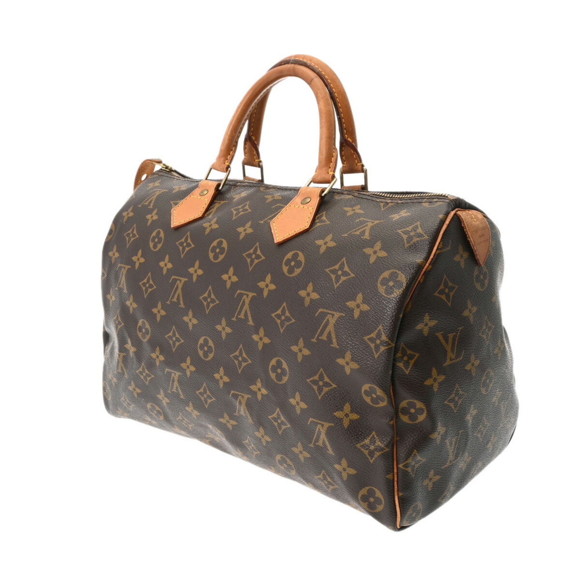 LOUIS VUITTON Louis Vuitton Monogram Speedy 35 Brown M41524 France Women's Canvas Handbag