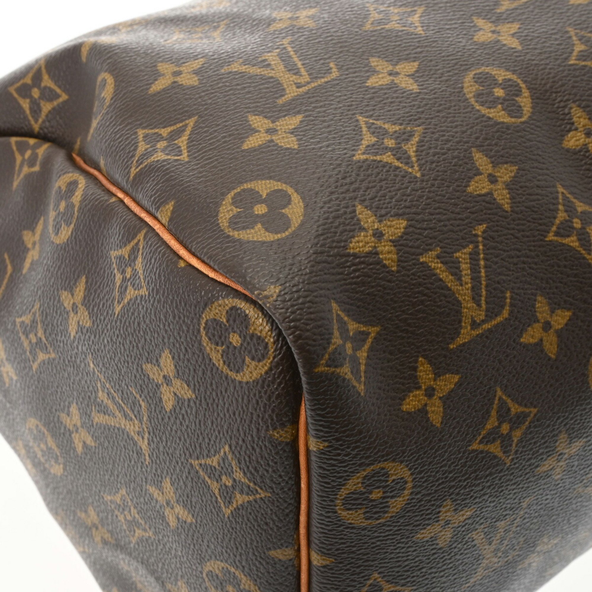 LOUIS VUITTON Louis Vuitton Monogram Speedy 35 Brown M41524 France Women's Canvas Handbag