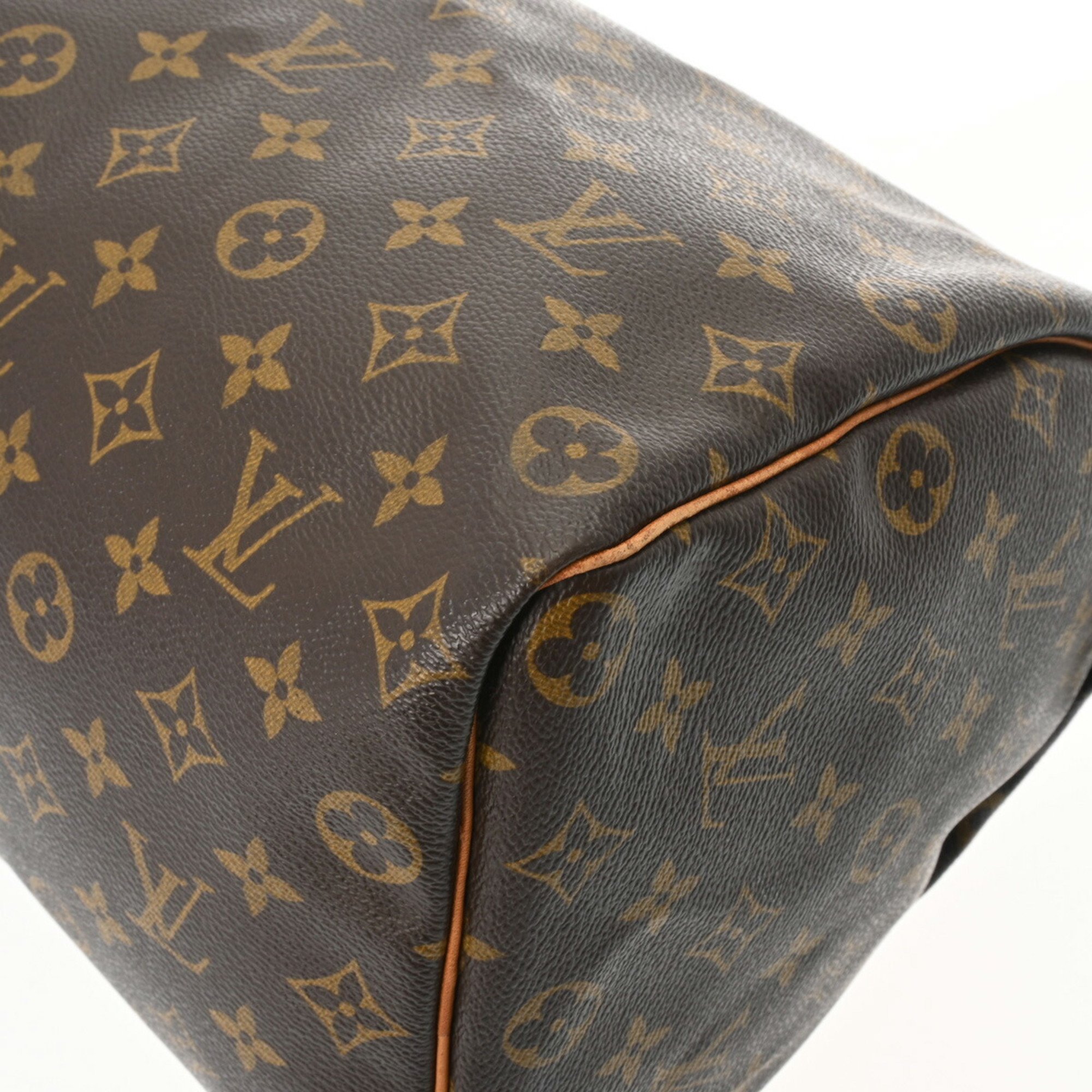 LOUIS VUITTON Louis Vuitton Monogram Speedy 35 Brown M41524 France Women's Canvas Handbag