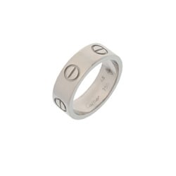 CARTIER Love Ring #48 Size 8 Women's K18 White Gold