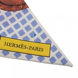 HERMES Twilly CAVALIER EN FORMES Multicolor 064008S Women's 100% Silk Scarf