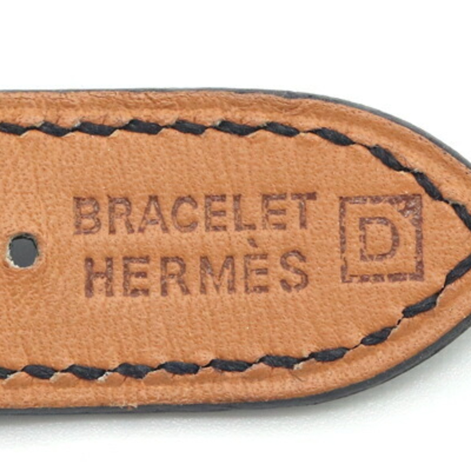 Hermes Replacement Strap, 17mm Width, Black Box Calf, D Stamp, Manufactured in 2000, Women's Watch, HERMES