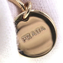 Prada Bag Charm 1TL375 Red Leather Key Holder Ring Heart Women's PRADA