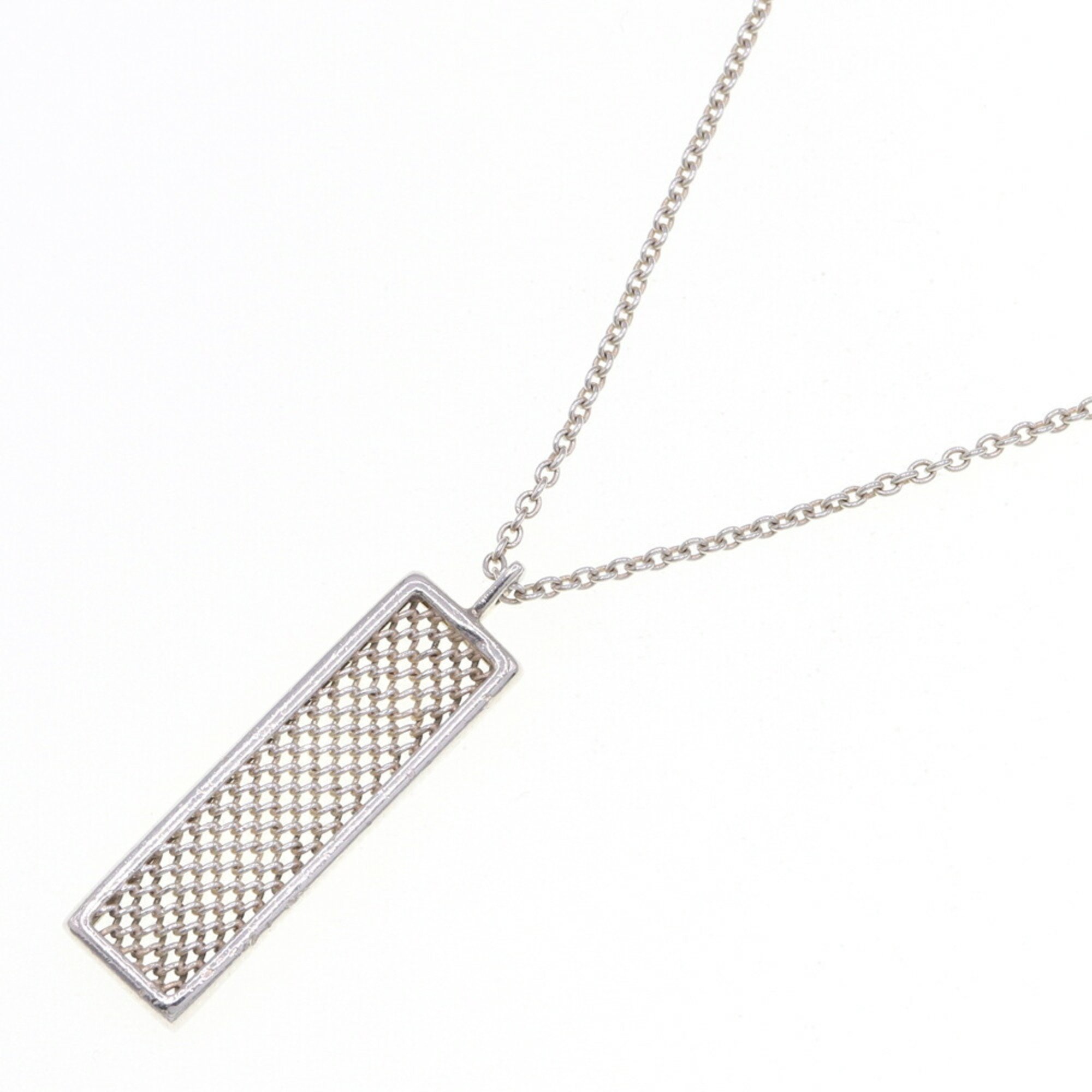 Tiffany Necklace Somerset Square SV Sterling Silver 925 Women's Mesh Pendant TIFFANY & Co.