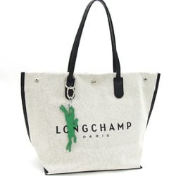 Longchamp Tote Bag Essential L 10090HSG037 Ecru Cotton Canvas Leather Horse Women's LONGCHAMP