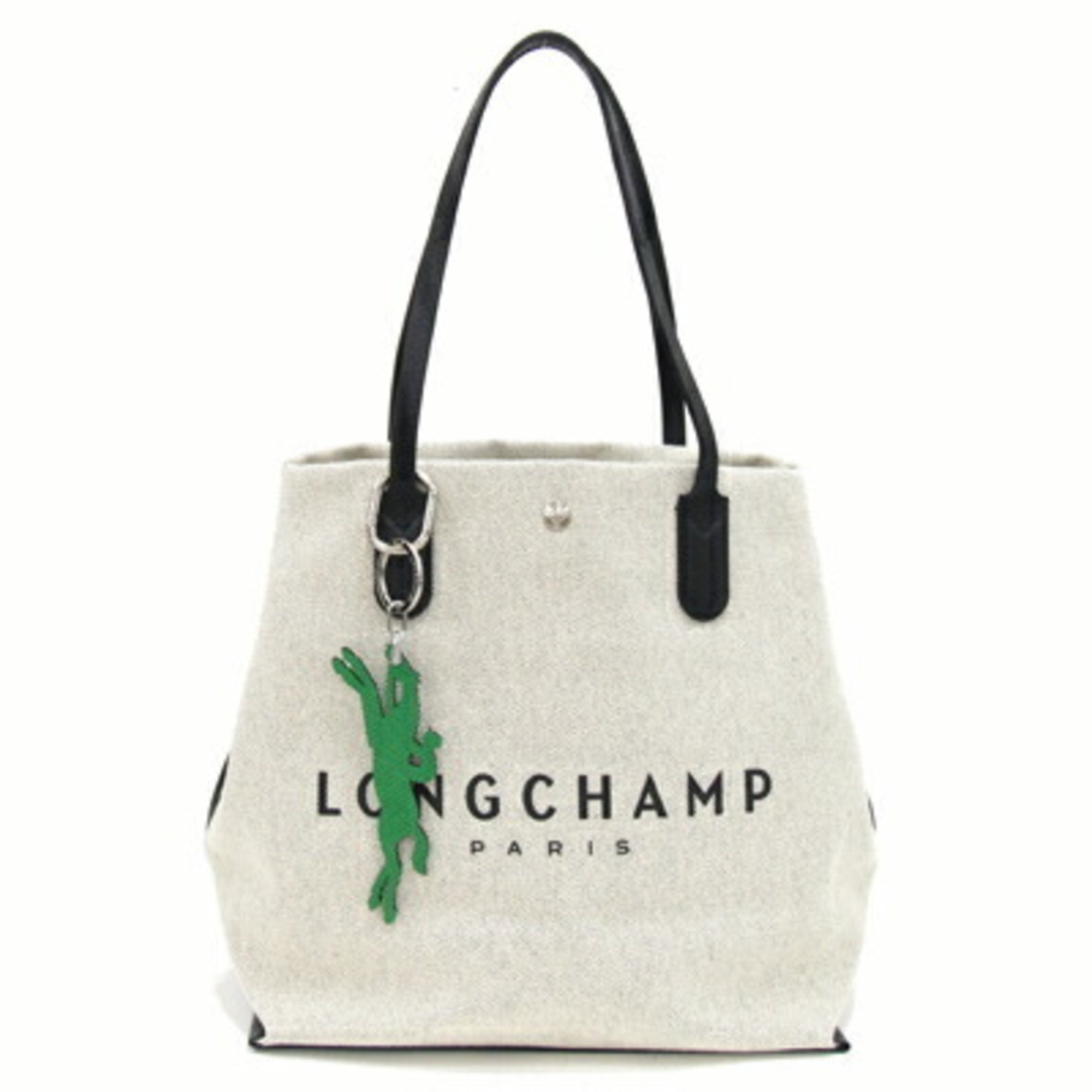 Longchamp Tote Bag Essential L 10090HSG037 Ecru Cotton Canvas Leather Horse Women's LONGCHAMP