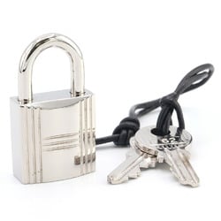 Hermes Padlock, Silver Metal, Key, Women's, Men's, Unisex, HERMES