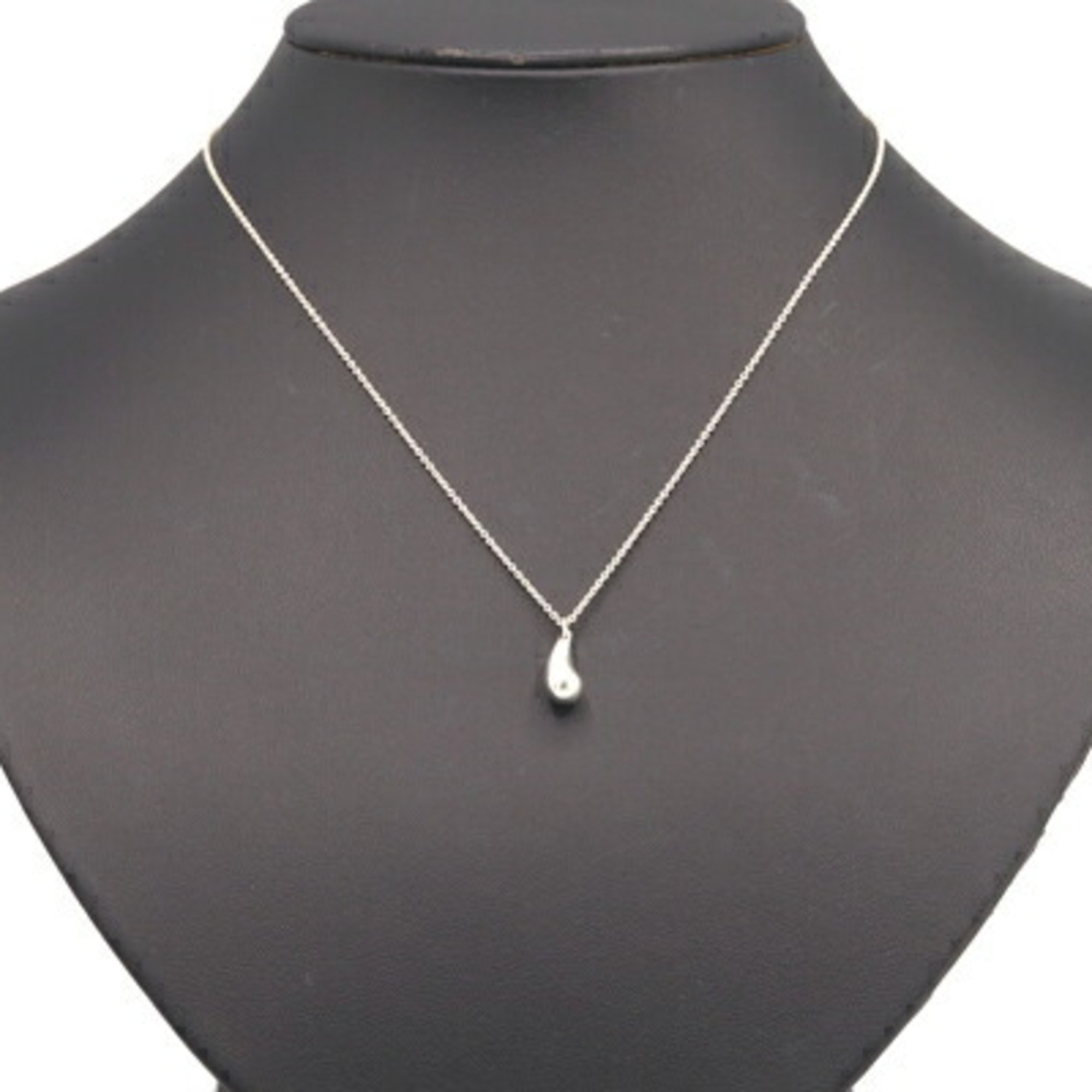 Tiffany Necklace Elsa Peretti Teardrop Pendant SV Sterling Silver 925 Choker Women's TIFFANY & CO