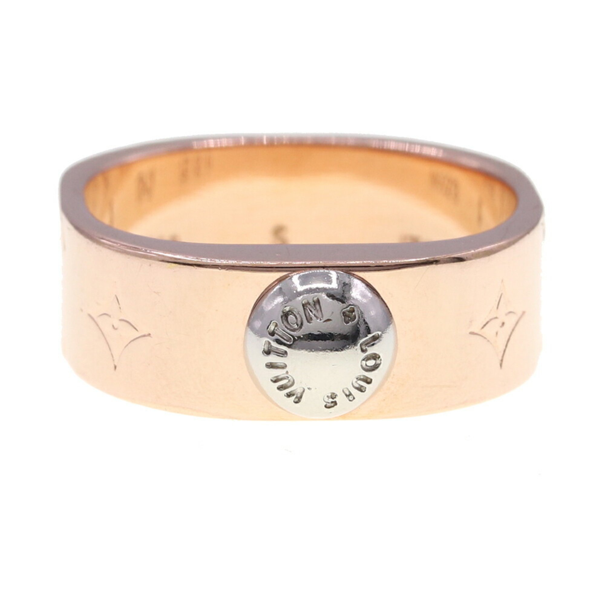 Louis Vuitton Ring Berg Nanogram M00213 Pink Gold Metal S Size LV Women's LOUIS VUITTON