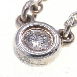 Tiffany Necklace Elsa Peretti Diamonds by the Yard Single Diamond Pendant SV Sterling Silver 925 1 Women's TIFFANY & CO