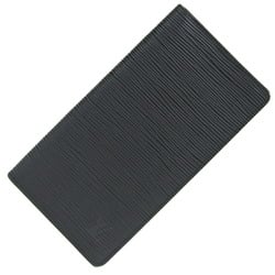 Louis Vuitton Bi-fold Long Wallet Epi Porte Carte Credit Yen M63212 Noir Black Gusseted Billfold Men's LOUIS VUITTON