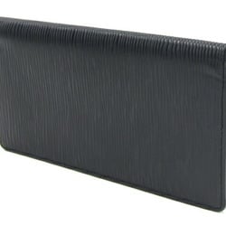 Louis Vuitton Bi-fold Long Wallet Epi Porte Carte Credit Yen M63212 Noir Black Gusseted Billfold Men's LOUIS VUITTON