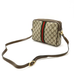 GUCCI Old Gucci Sherry Line Shoulder Bag Pochette PVC Leather Beige Brown 001 3654 5