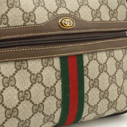 GUCCI Old Gucci Sherry Line Shoulder Bag Pochette PVC Leather Beige Brown 001 3654 5