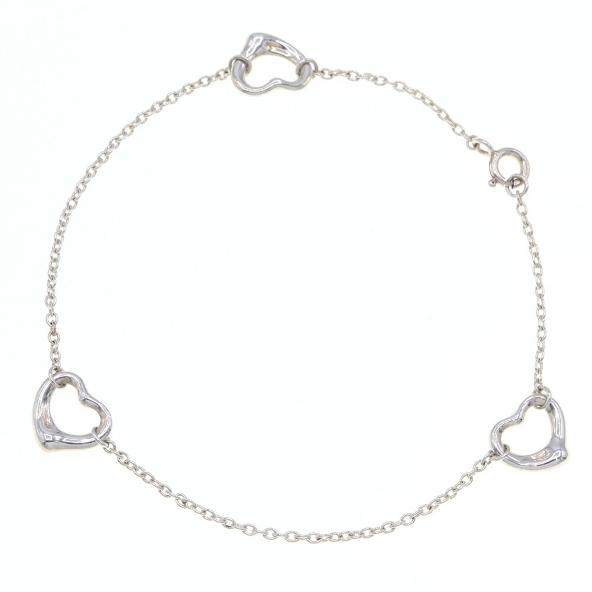 Tiffany Bracelet Three Hearts SV Sterling Silver 925 Accessory Heart Women's TIFFANY & Co.