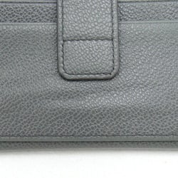 Prada Card Case 2MC049 Grey Leather Bifold Holder Pass Triangle Women Men PRADA