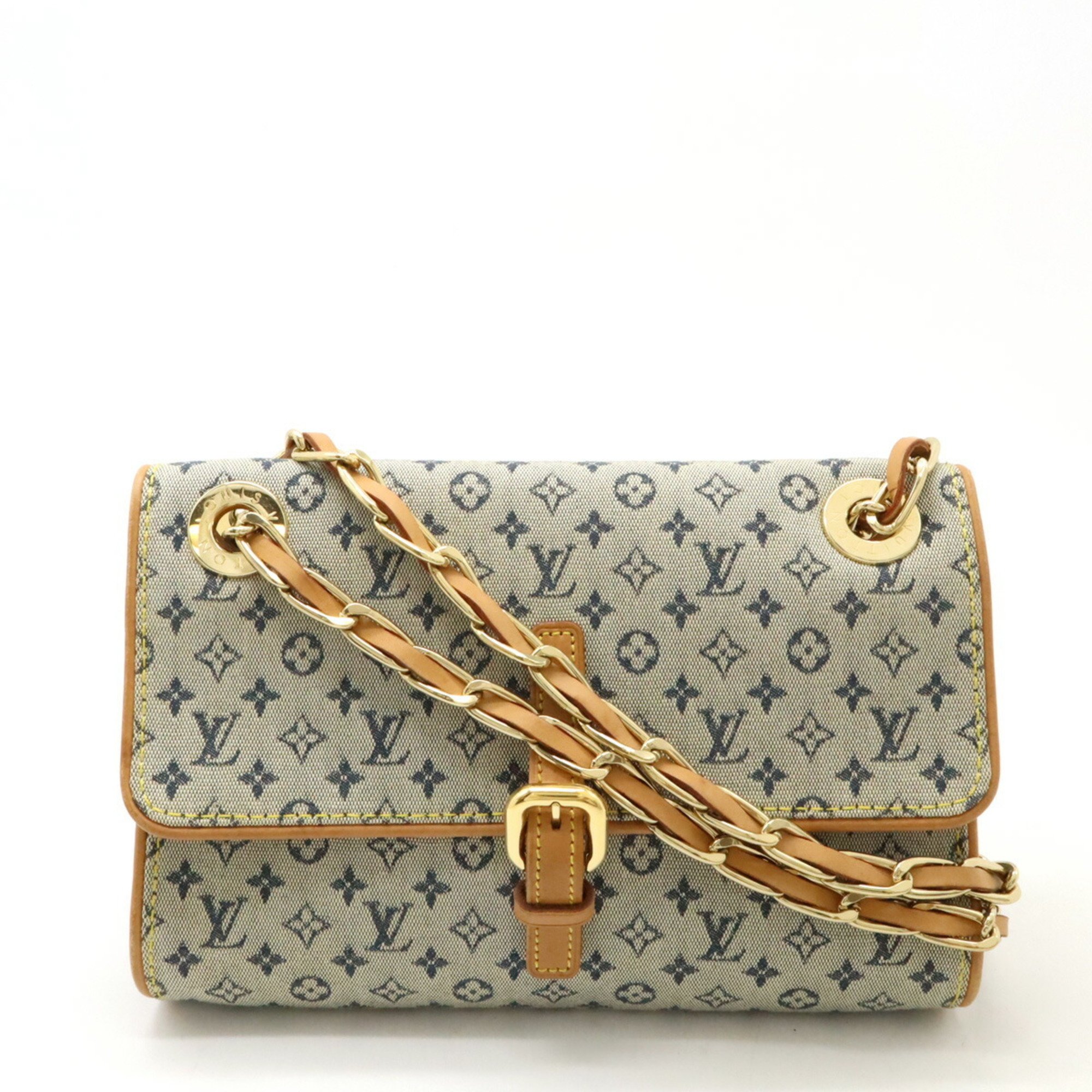 LOUIS VUITTON Louis Vuitton Monogram Camille Chain Bag Double Shoulder Canvas Blue M92002