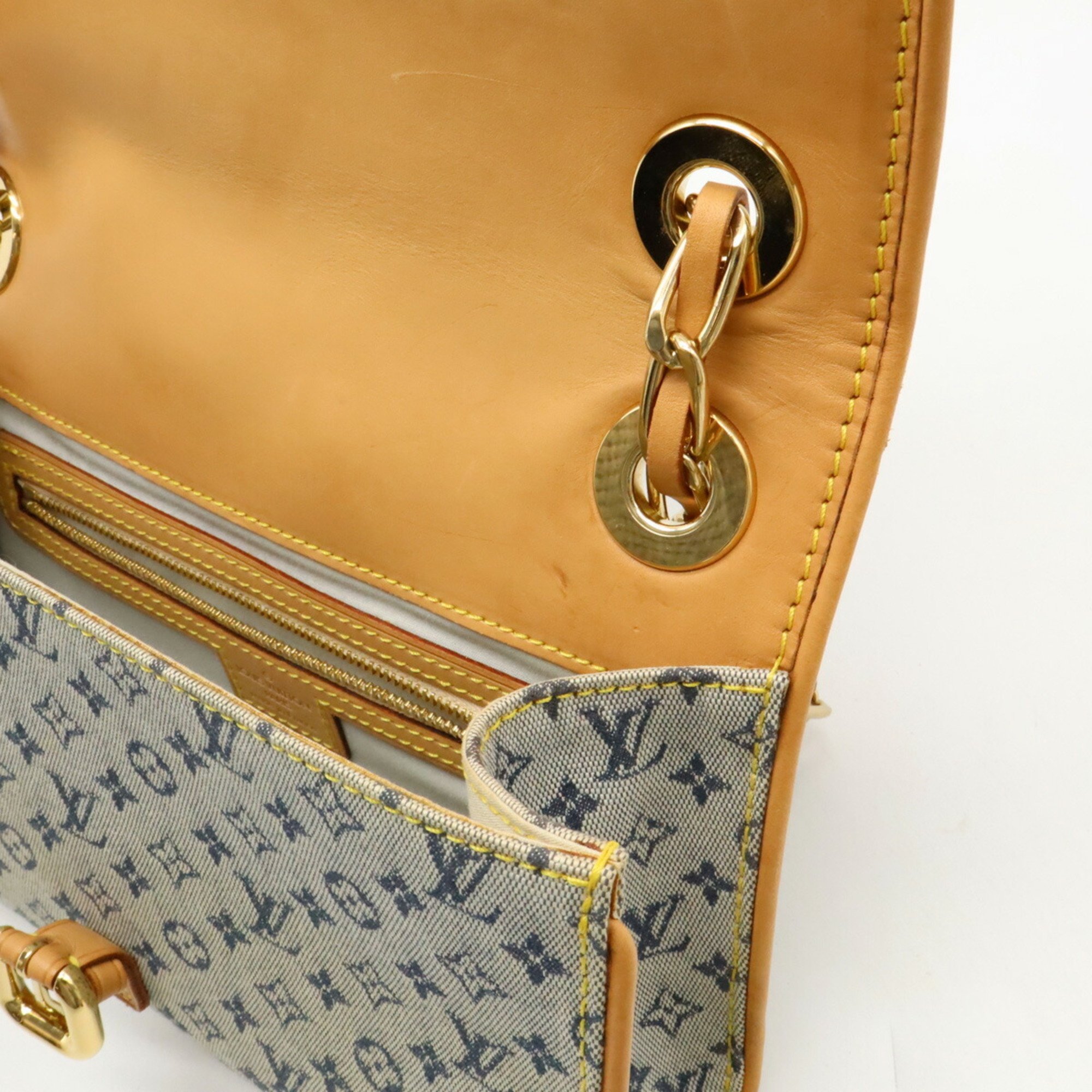 LOUIS VUITTON Louis Vuitton Monogram Camille Chain Bag Double Shoulder Canvas Blue M92002