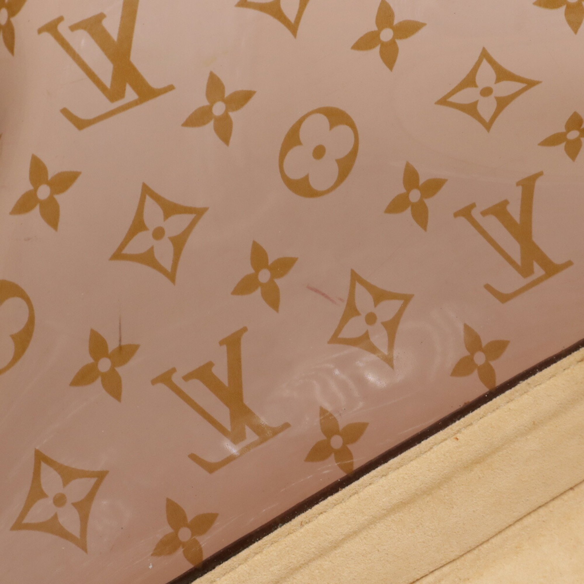 LOUIS VUITTON Louis Vuitton Monogram Vinyl Cabas Ambre GM Tote Bag Large Plastic Chain Clear Brown M92500