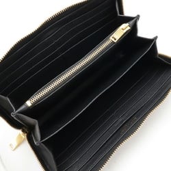 SAINT LAURENT PARIS YSL Yves Saint Laurent Monogram Round Long Wallet Leather Black 414570