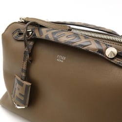 FENDI BY THE WAY Medium Handbag Shoulder Bag Zucca Pattern Leather Brown 8BL124 ()