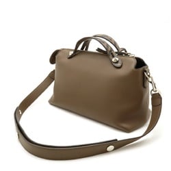 FENDI BY THE WAY Medium Handbag Shoulder Bag Zucca Pattern Leather Brown 8BL124 ()