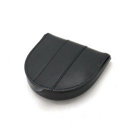 dunhill coin case, purse, horseshoe-shaped, leather, black, WM8360A