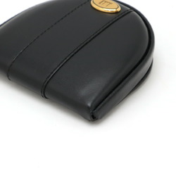 dunhill coin case, purse, horseshoe-shaped, leather, black, WM8360A