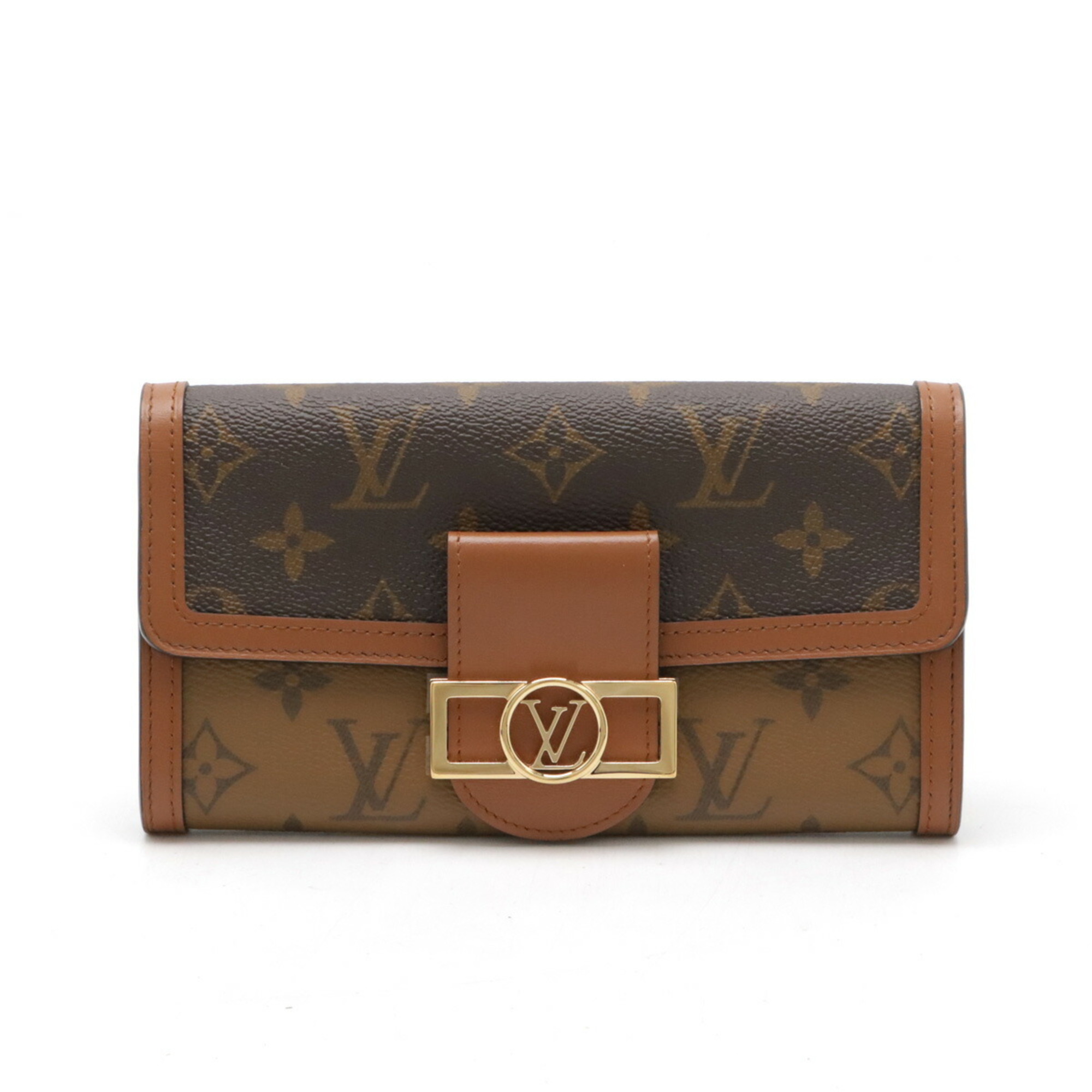 LOUIS VUITTON Louis Vuitton Monogram Reverse Portefeuille Sarah Dauphine Bi-fold Wallet M46645