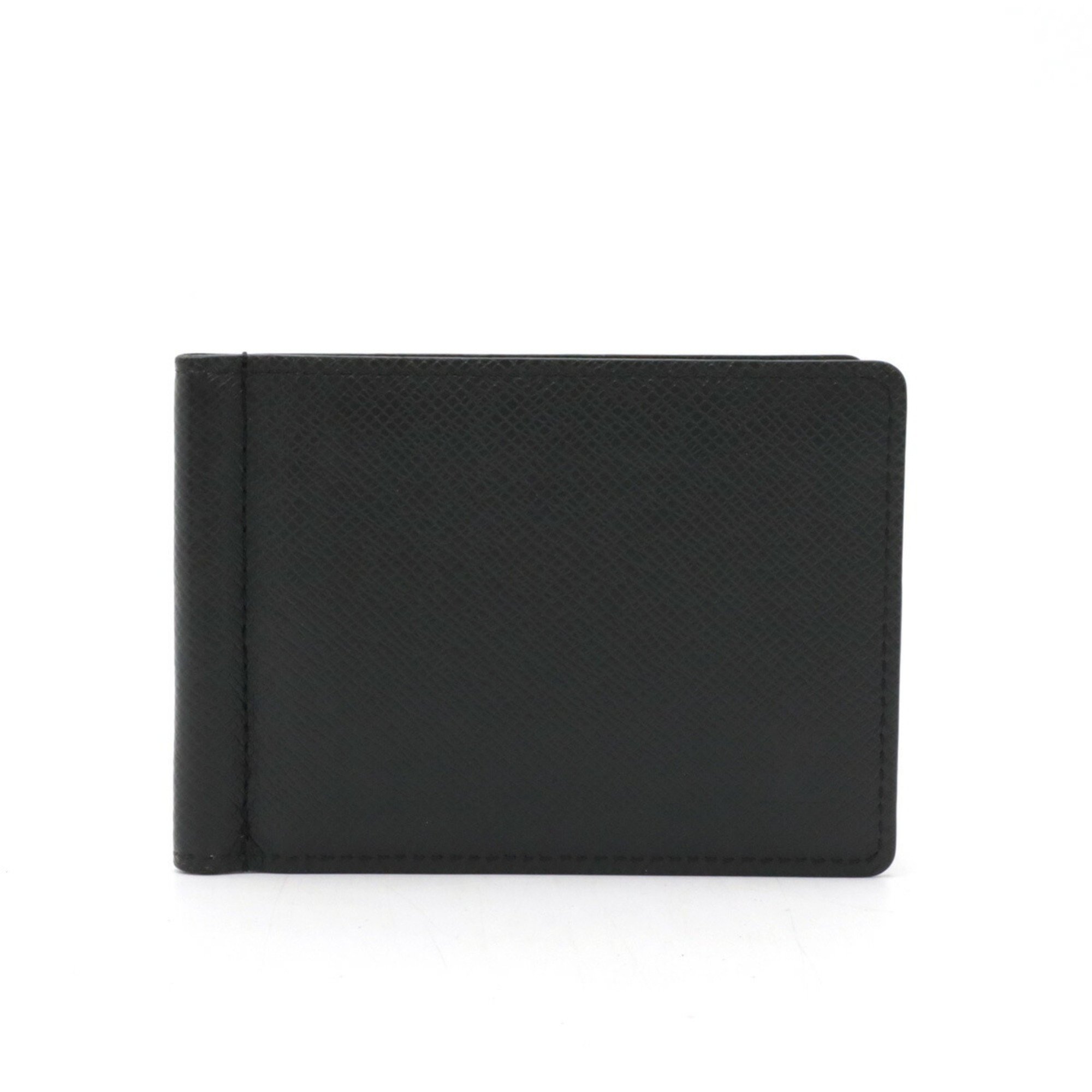 LOUIS VUITTON Taiga Portefeuille Pans Bi-fold Wallet Money Clip Leather Noir Black M62978