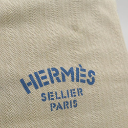 HERMES Sac Aline PM Shoulder Bag Toile Chevron Leather Natural Blue